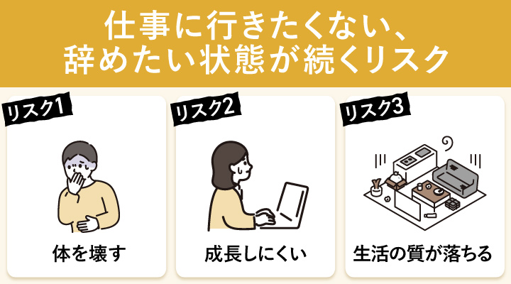 仕事に行きたくない、辞めたい状態が続くリスク