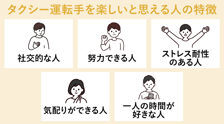 タクシー運転手を楽しいと思える人の特徴