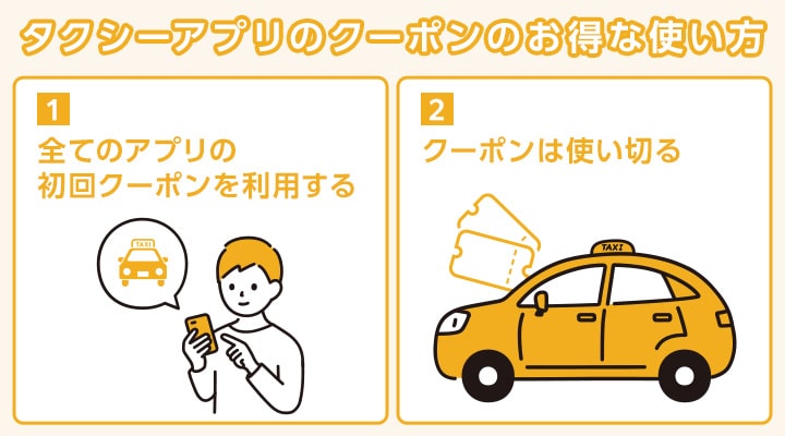 タクシーアプリのクーポンのお得な使い方